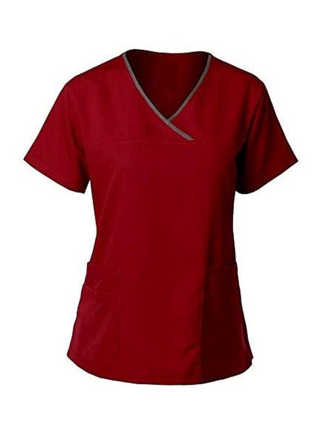 Veronica 2-Piece Uniform T-Shirt With Pants Maroon - Image 2