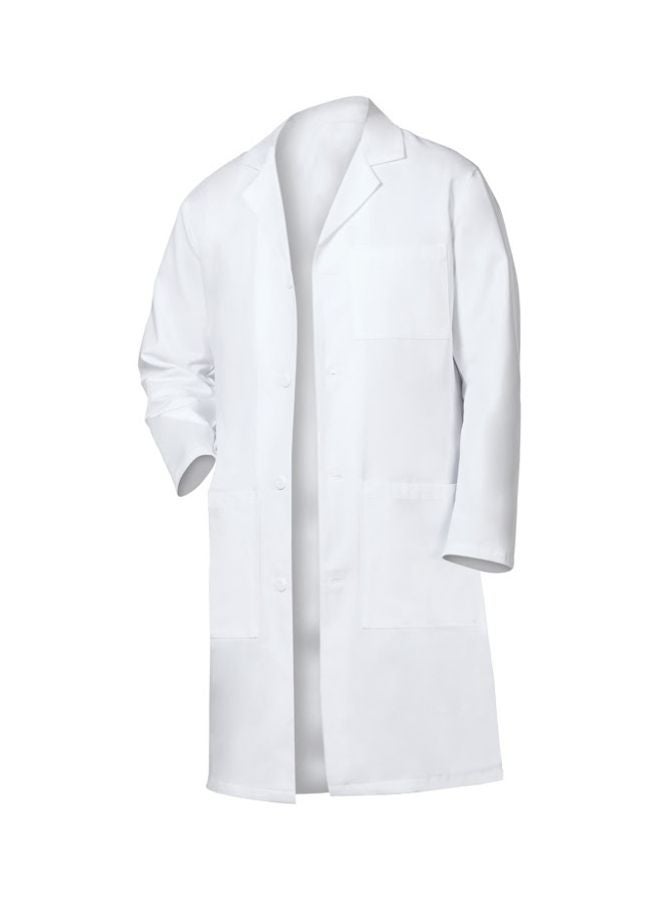 Veronica Solid Lab Coat White