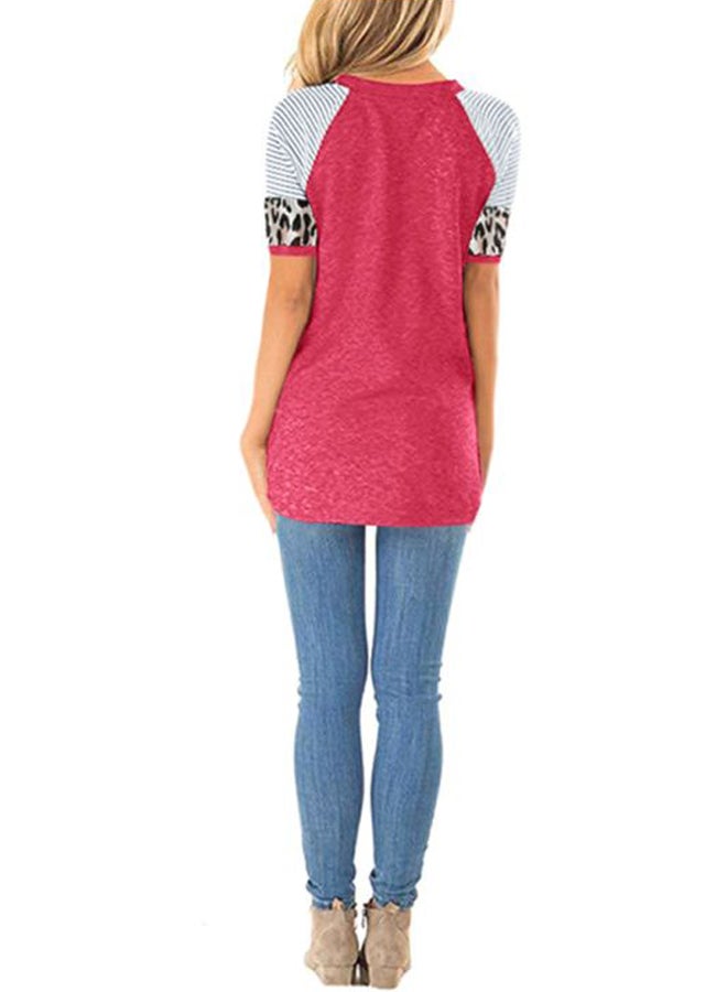 Leopard Printed T-Shirt Rose/White/Black - Image 2