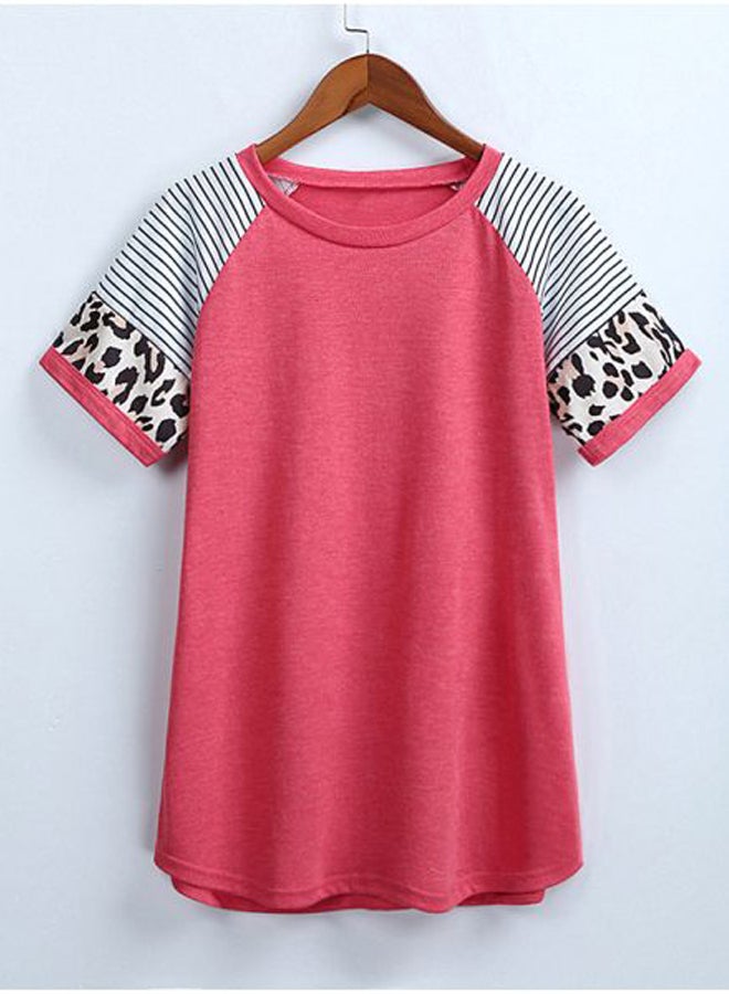 Leopard Printed T-Shirt Rose/White/Black - Image 3