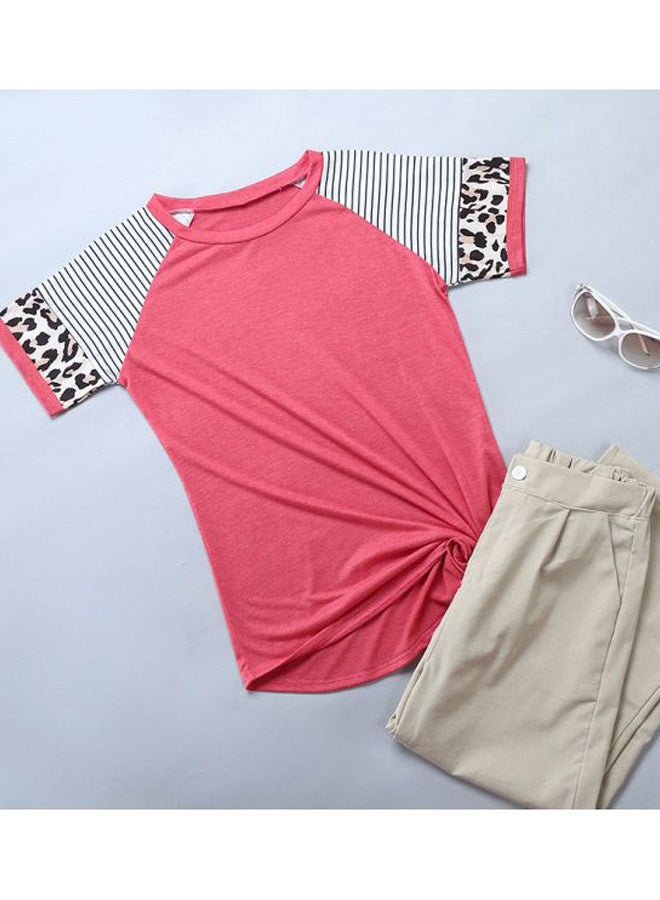 Leopard Printed T-Shirt Rose/White/Black - Image 5