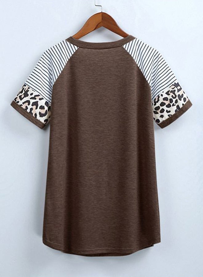 Leopard Printed T-Shirt Coffee/White/Black  - Image 4