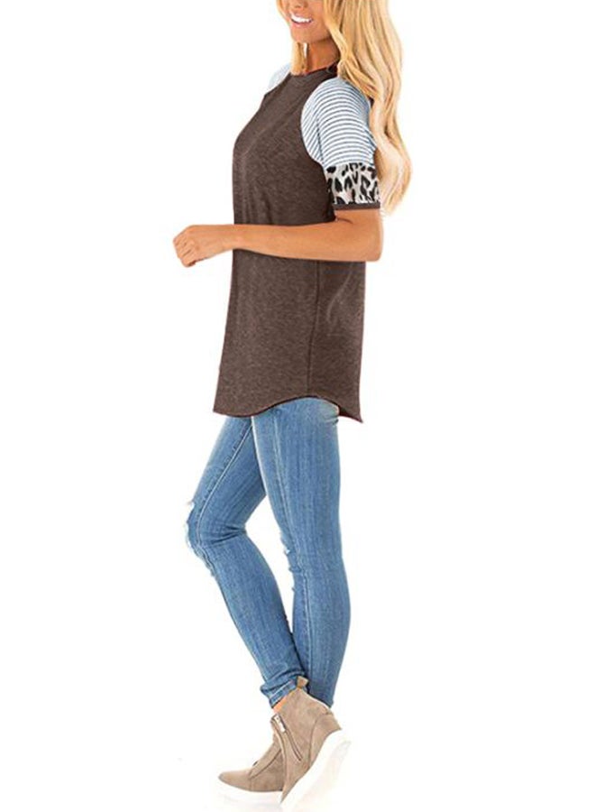 Leopard Printed T-Shirt Coffee/White/Black  - Image 5