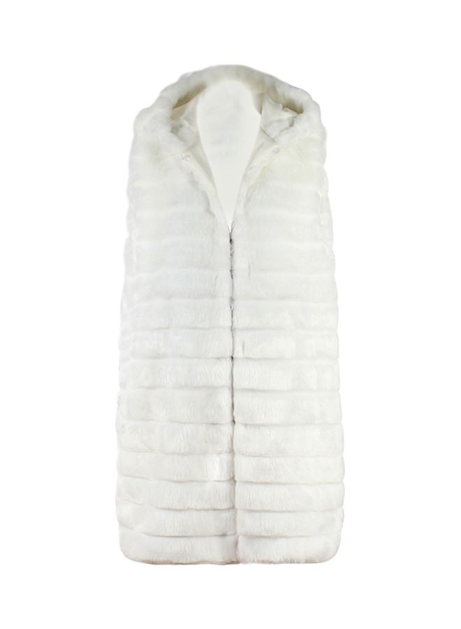 Solid Fluffy Jacket White - Image 1