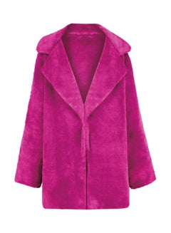 Winter Fluffy Solid Coat Rose
