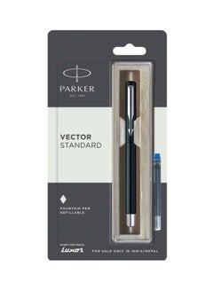 PARKER 4-Piece Vector Standard Fountain Pen And Ink Cartridge Set Blue  - Image 1