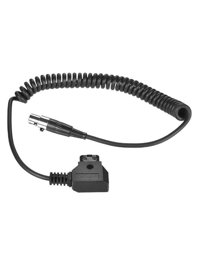 ANDOER D-Tap Male To Mini XLR 4 Pin Coiled Cable Black/Silver - Image 3