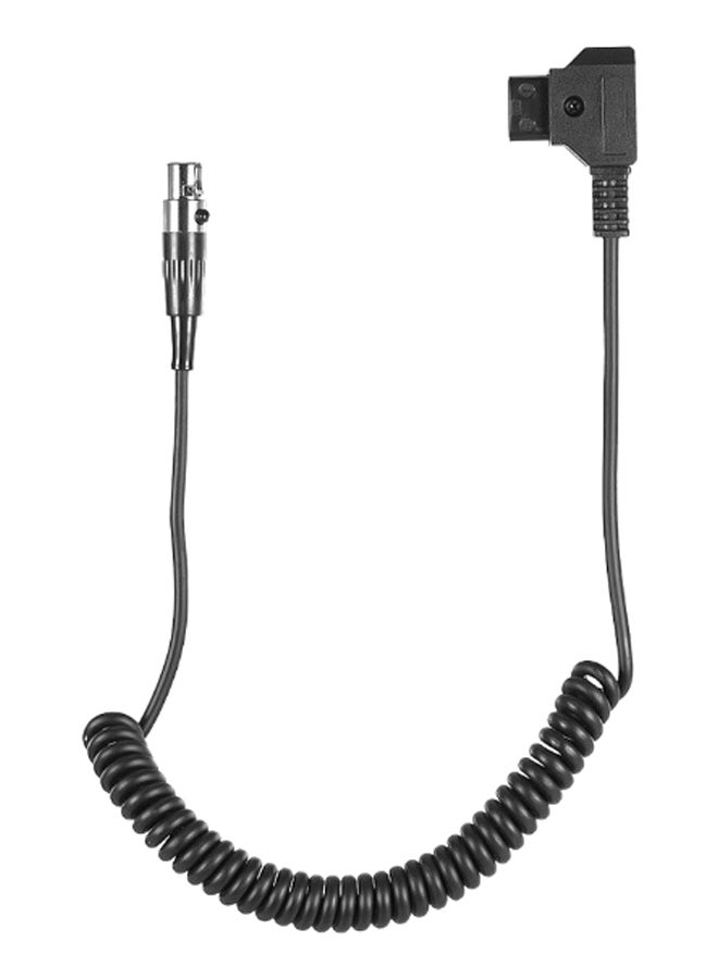 ANDOER D-Tap Male To Mini XLR 4 Pin Coiled Cable Black/Silver - Image 4