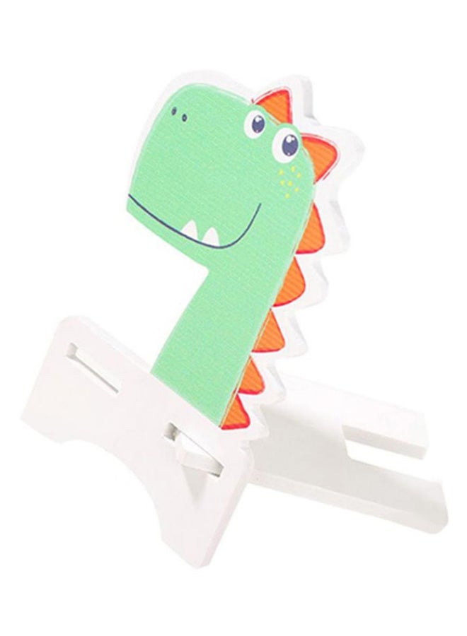 Bluelans Dinosaur Wooden Phone Stand White/Green/Orange