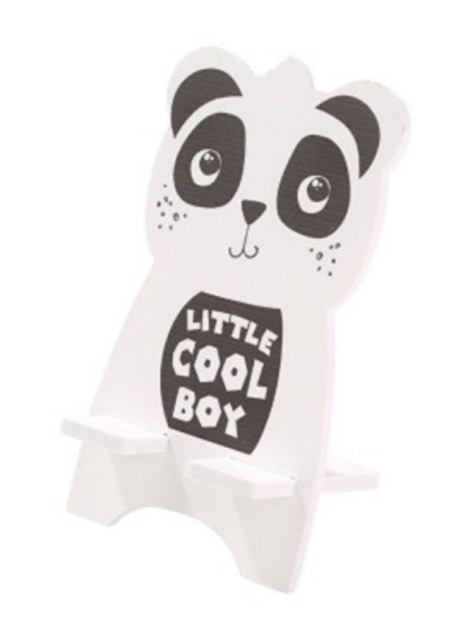 Bluelans Cute Panda Wooden Phone Stand White/Black  - Image 2