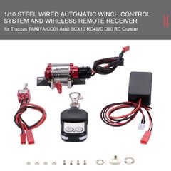 1/10 Steel Wired Automatic Crawler Winch Control System And Wireless Remote Receiver For Traxxas HSI TAMIYA CC01 Axial SCX10 RC4WD D90 RC Crawler 13 X 4 X 8cm