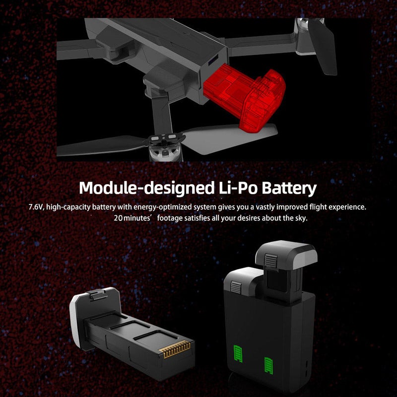 Mjx - 7.6V 3400mAh Battery And Charger For MJX B4W JJR/C X11 Potensic D88 EACHINE EX3 RC Drone 13.5 X 5.5 X 10cm - Image 1