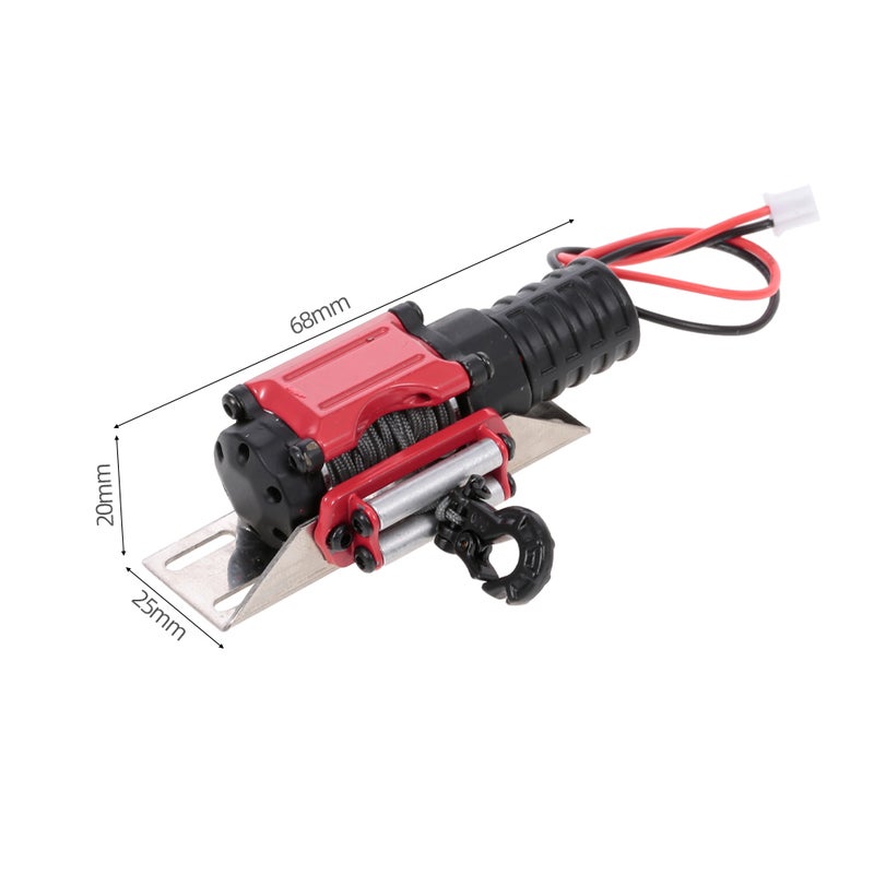 Generic - RC Winch With Remote Controller Receiver For 1/10 Traxxas HSP Redcat RC4WD Tamiya Axial SCX10 D90 HPI RC Crawler Car 9 X 3 X 8cm - Image 1