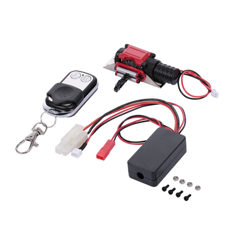 Generic - RC Winch With Remote Controller Receiver For 1/10 Traxxas HSP Redcat RC4WD Tamiya Axial SCX10 D90 HPI RC Crawler Car 9 X 3 X 8cm - Image 1
