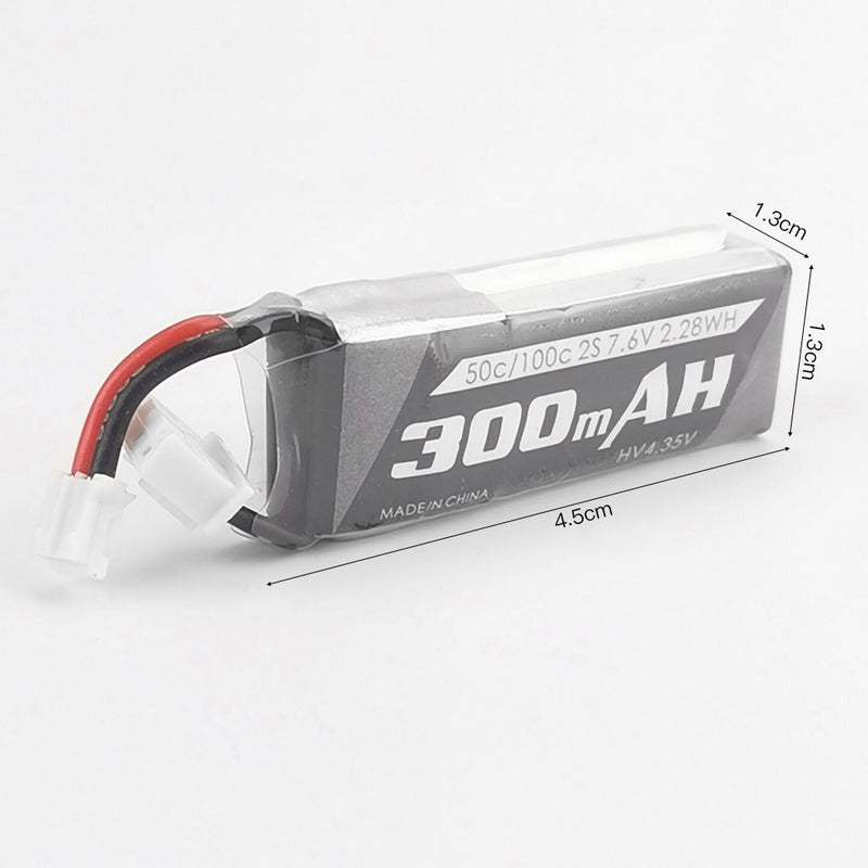 EMAX - EMAX 7.4V 300mAh Lipo Battery For EMAX Tinyhawk S FPV Racing Drone 5 X 2 X 2 - Image 1