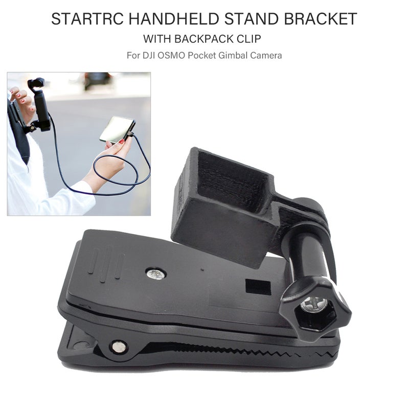 STARTRC - Handheld Stand Expansion Accessories Bracket With Backpack Clip For DJI OSMO Pocket Gimbal Camera Stabilizer 8 X 4.5 X 6.5cm - Image 1