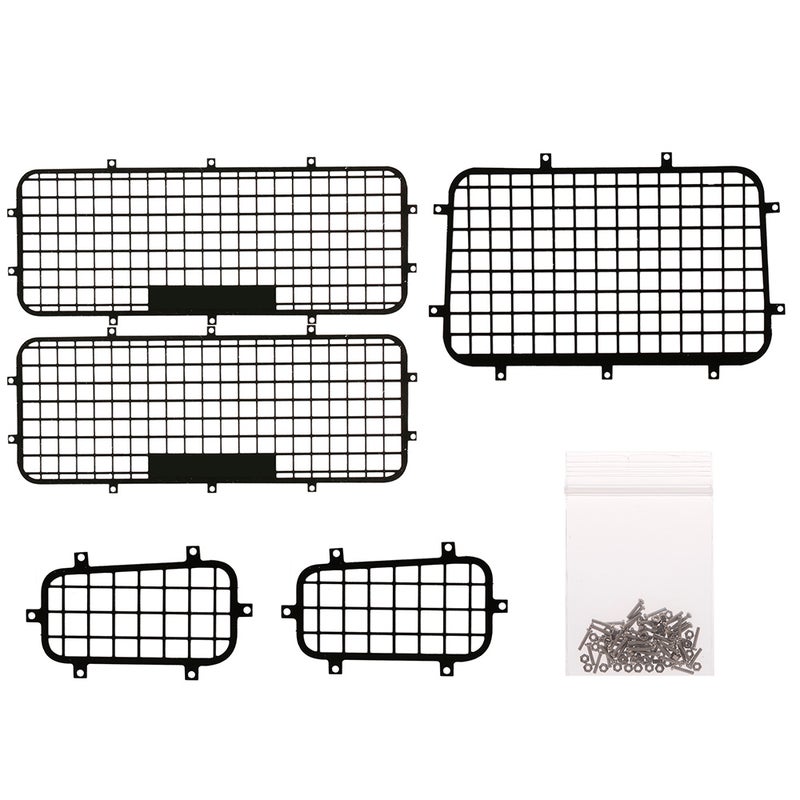 null - 5 Piece Window Mesh Protective Net Metal For 1/10 Traxxas TRX4 RC Crawler Car 17 X 1 X 7cm - Image 1