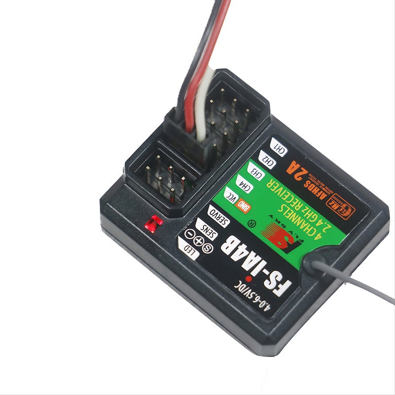 Flysky - FS-iA4B RC Car Boat 2.4GHz Receiver For FS-I10 FS-I6 FS-GT2F FS-GT2G FS-IT4S FS-I6S System Remote Controller 4 X 1.5 X 3cm - Image 1