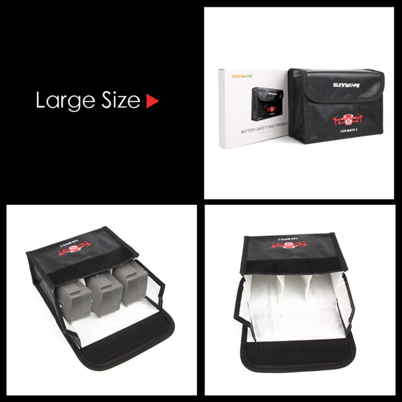 Outdoor Portable Safety Storage Bag for Mavic 2 Pro Zoom Drone Holding Three Batteries 17.2 X 2 X 12.2cm  - Image 4