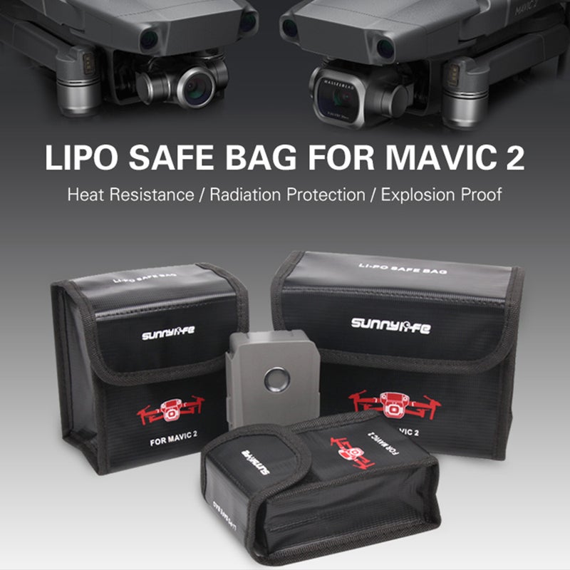 Outdoor Portable Safety Storage Bag for Mavic 2 Pro Zoom Drone Holding Three Batteries 17.2 X 2 X 12.2cm  - Image 3