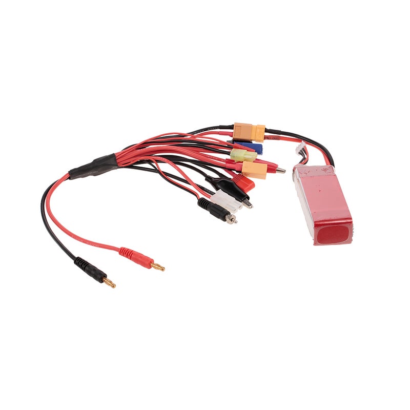 Generic - 10 in 1 Lipo Battery Multi Charging Plug Convert Charger Cable For Traxxas HSP Redcat RC4WD Tamiya Axial SCX10 D90 HPI RC Car Drone Toys 18.5 X 3 X 9.5cm - Image 1