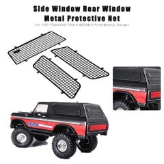 Side And Rear Window Metal Protective Net For 1/10 TRAXXAS TRX-4 82046-4 Ford Bronco Ranger RC Off-Road Car Crawler 16 X 0.5 X 8cm