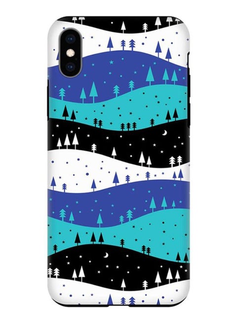 Rolling Seasons Protective Case Cover For Apple iPhone XS Max Black/White/Blue
