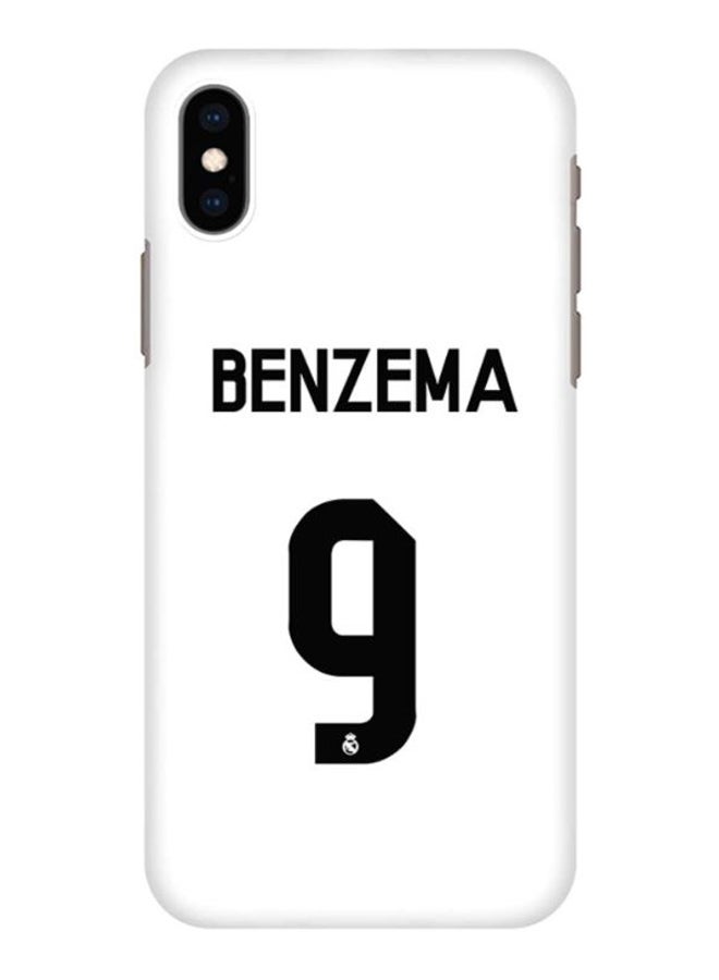 Benzema Real Jersey Protective Case Cover For Apple iPhone XS Max Black/White