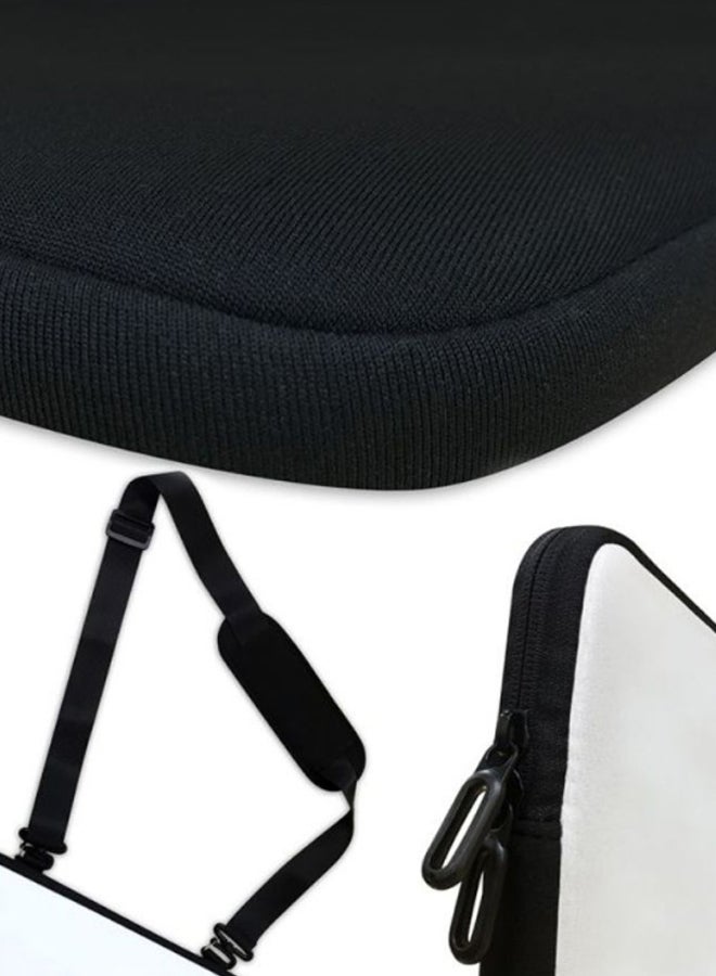 Stylizedd All You Need Is A Little Love Premium Designer Sleeve With Strap For 15-Inch Laptop White/Black/Red - Image 3