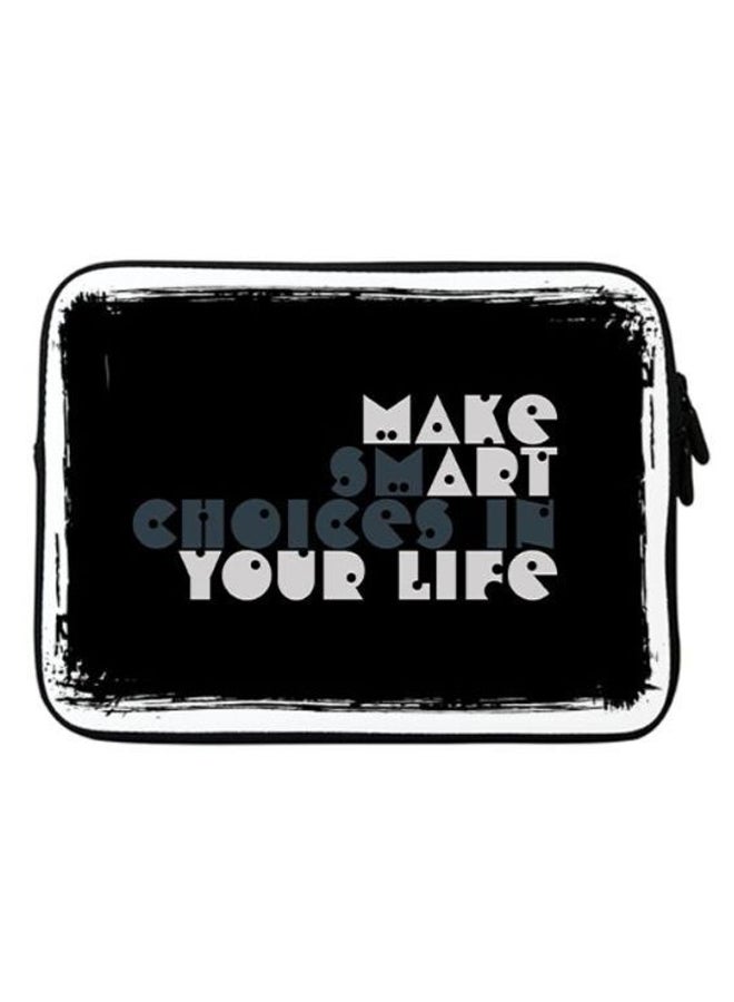 ستايلايزد حافظة بطبعة عبارة "Make Art Your Life" لجهاز لابتوب أبل ماك بوك مقاس 15 بوصة أسود/ أبيض  - Image 1