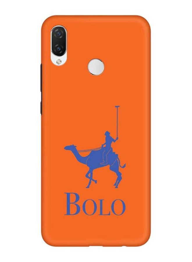 غطاء حماية بطبعة كلمة "Bolo" لهاتف هواوي نوفا 3I برتقالي/أزرق