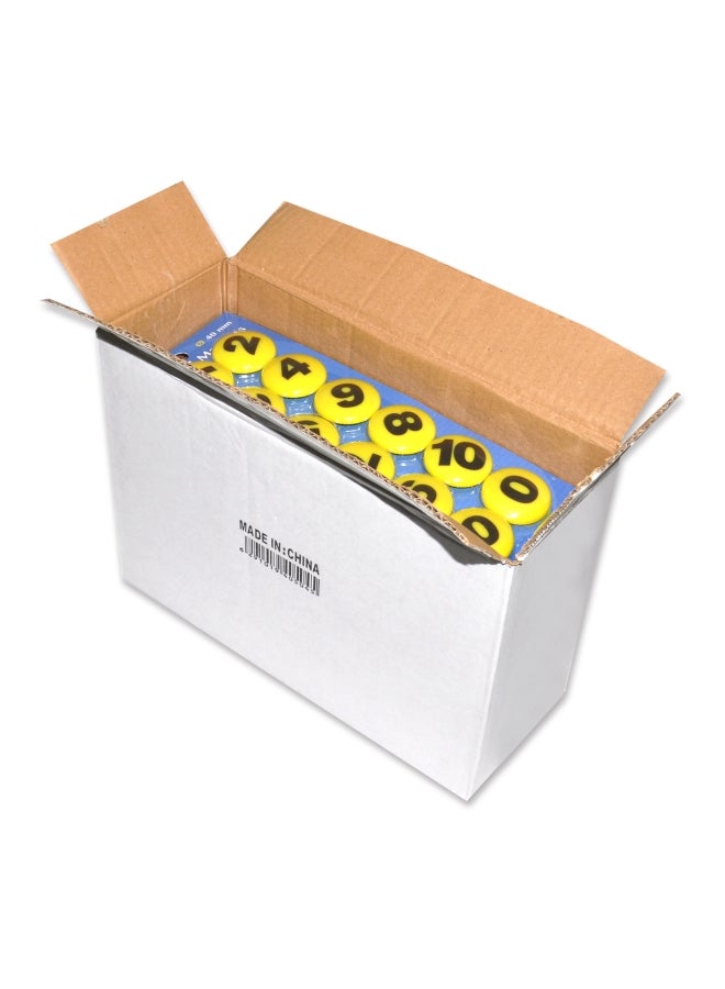 FIS Pack Of 12 Numeral Magnets Yellow - Image 2