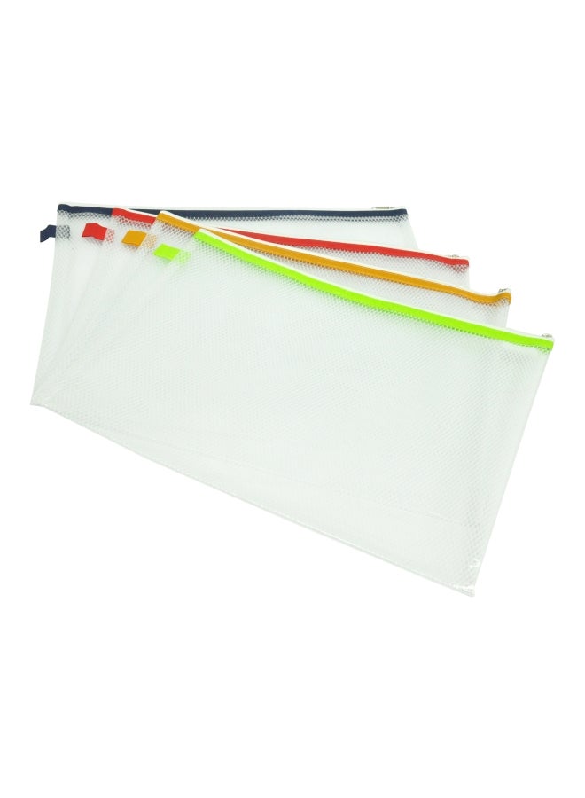 إف اي أس  مجموعة أكياس بسحاب من 4 قطع متعدد الألوان