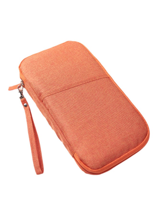 Unisex Waterproof Credit ID Card Storage Bag Travel Wallet Passport Holder Pouch Orange - Image 1