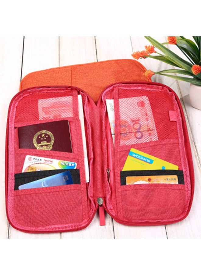 Unisex Waterproof Credit ID Card Storage Bag Travel Wallet Passport Holder Pouch Orange - Image 4