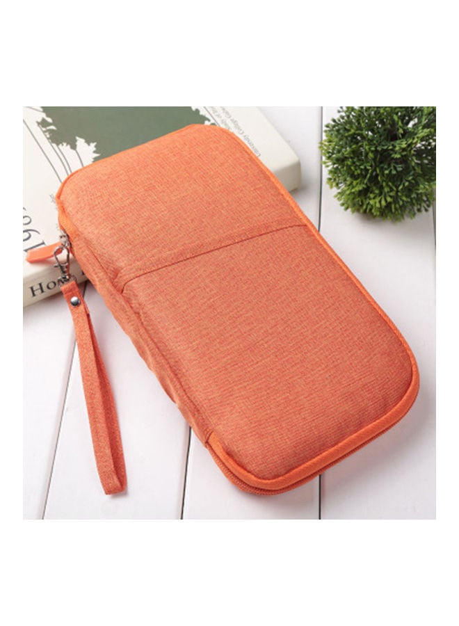 Unisex Waterproof Credit ID Card Storage Bag Travel Wallet Passport Holder Pouch Orange - Image 5