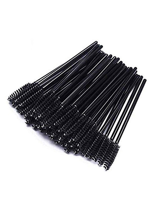 طقم فرش ماسكارا للاستخدام مرة واحدة مكون من 50 قطعة أسود 10سم