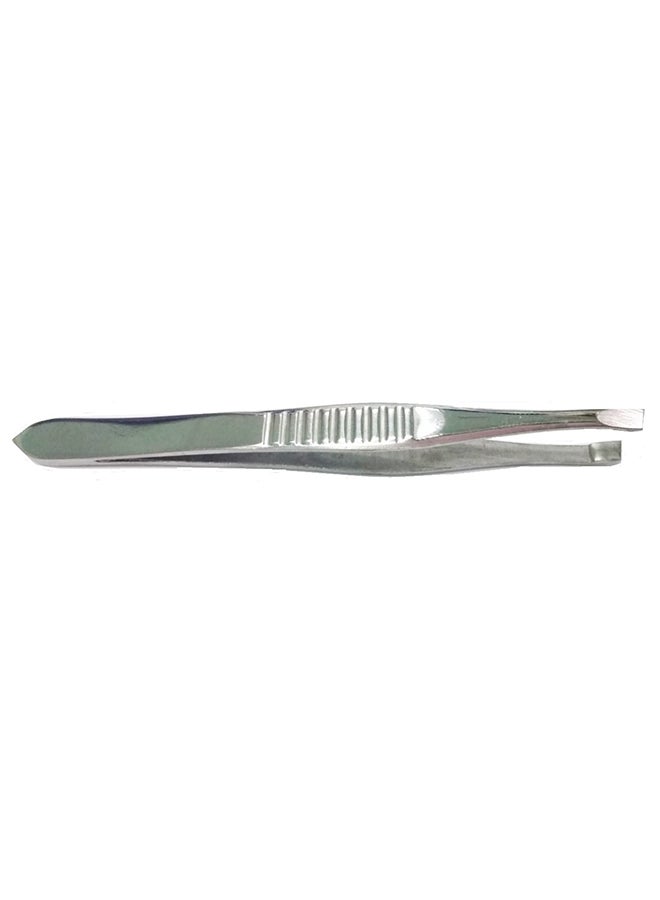 Generic Stainless Steel Eyebrow Tweezer Silver 8.7cm 