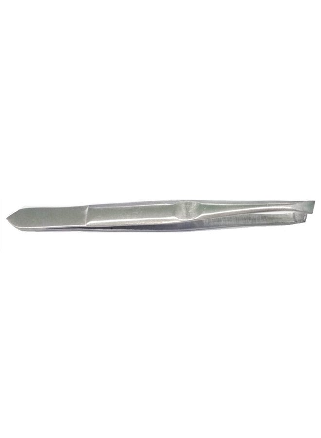 Generic Stainless Steel Eyebrow Tweezer Silver 8.8cm 