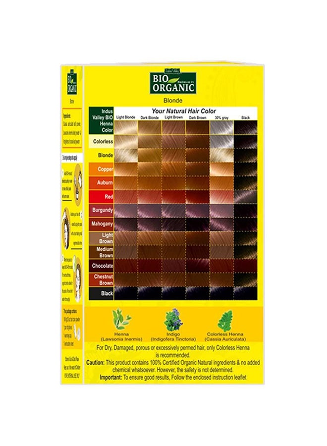 Indus Valley Organic Henna Hair Colour Blonde 100grams  - Image 4