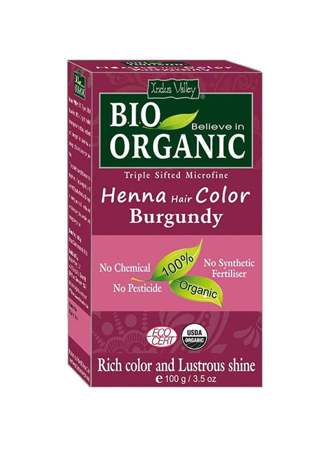 Indus Valley - Organic Henna Hair Colour Burgundy 100grams - Image 1