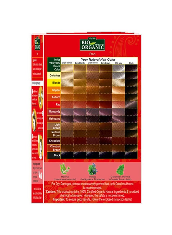 Indus Valley Organic Henna Hair Colour Red 100grams  - Image 4