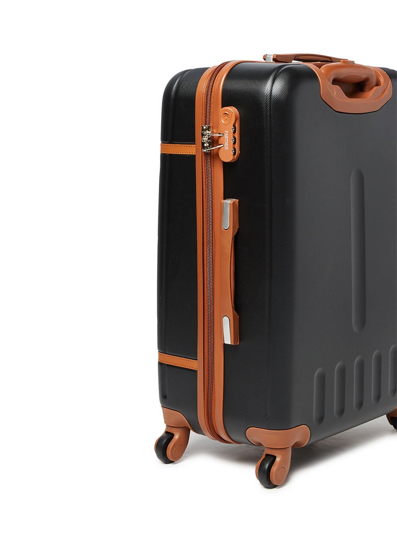 PK - 4 Piece Hardside Luggage Travel Trolley Bag Set Black - Image 1
