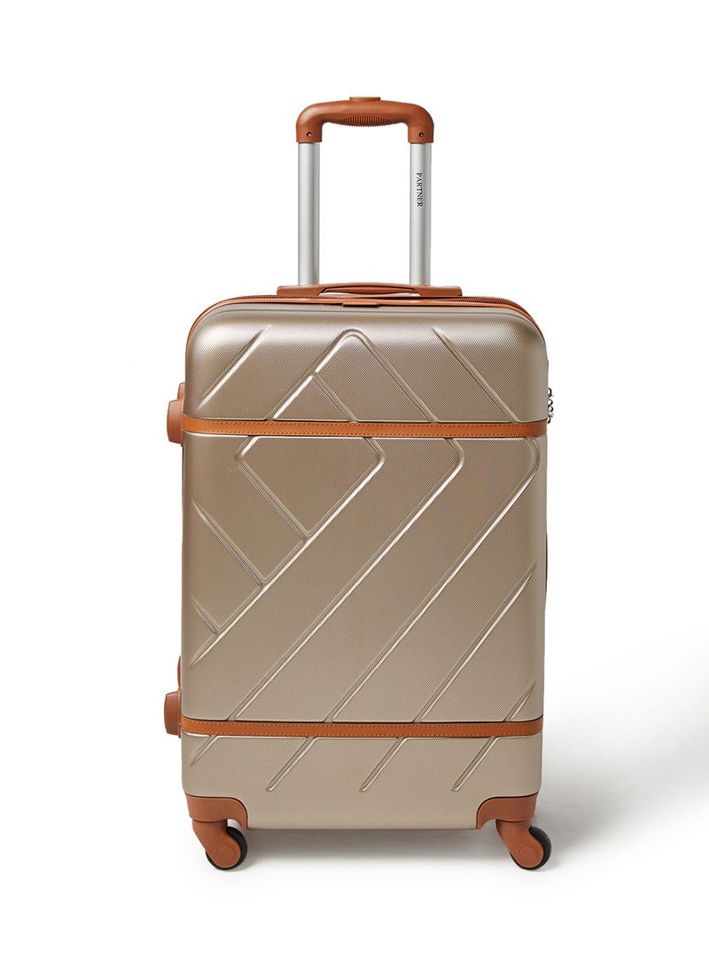 PK - 4 Piece Hardside Luggage Travel Trolley Bag Set Champagne - Image 1
