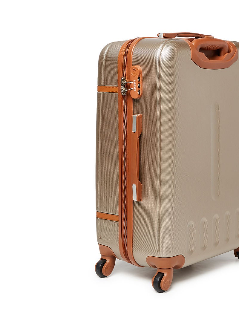 PK - 4 Piece Hardside Luggage Travel Trolley Bag Set Champagne - Image 1