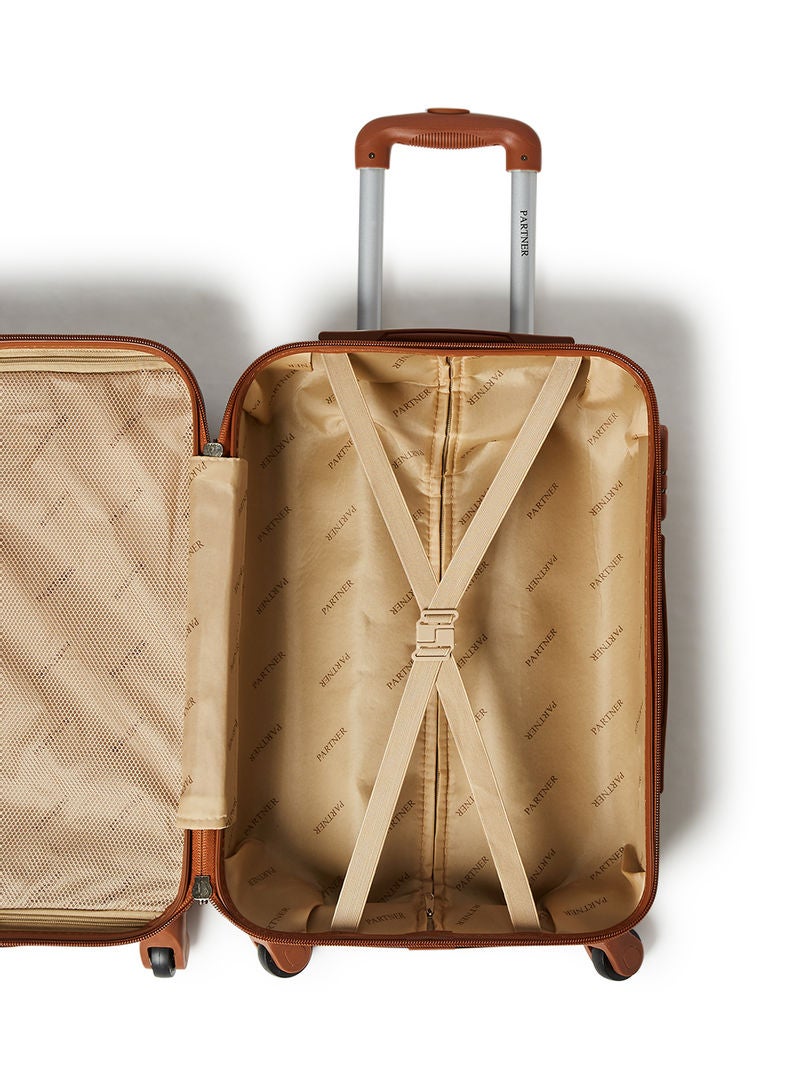 PK - 4 Piece Hardside Luggage Travel Trolley Bag Set Champagne - Image 1