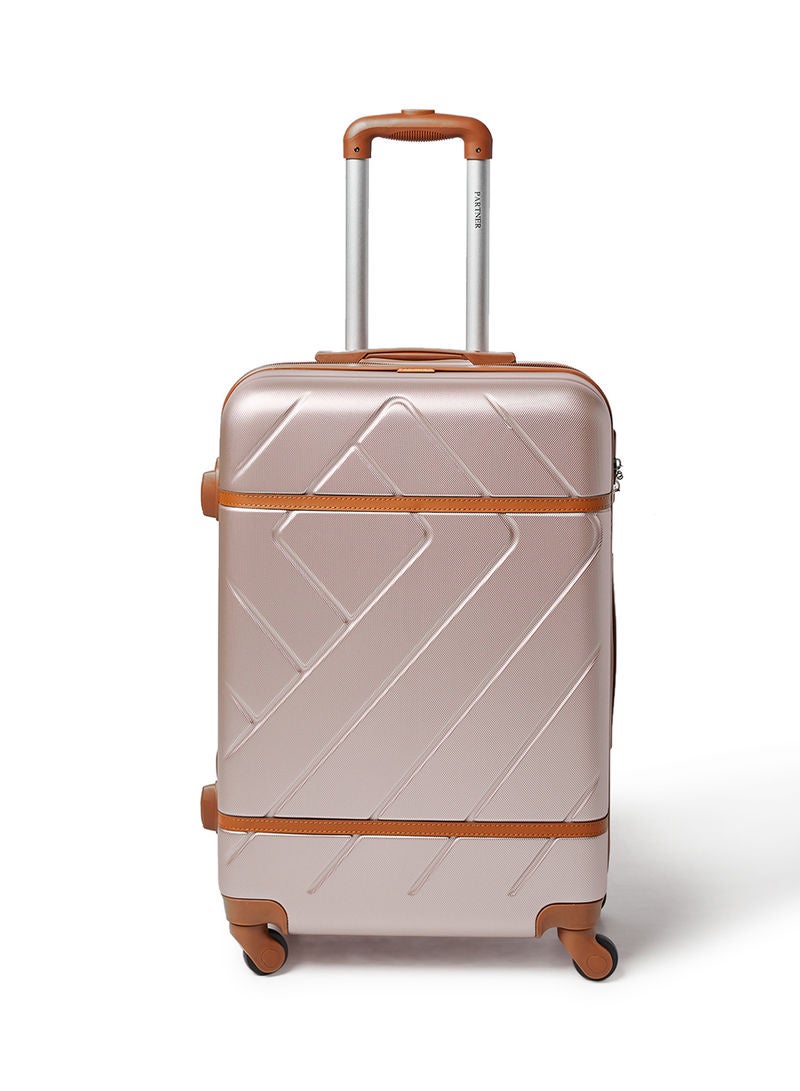 PK - 4 Piece Hardside Luggage Travel Trolley Bag Set Rose Gold - Image 1
