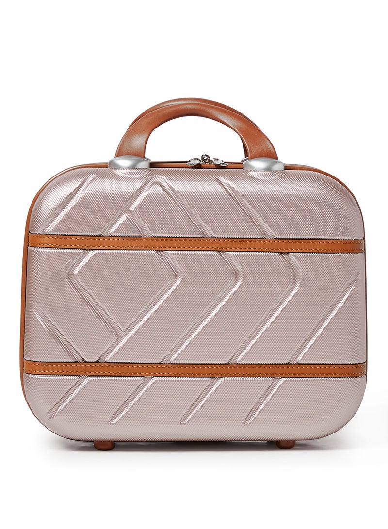 PK - 4 Piece Hardside Luggage Travel Trolley Bag Set Rose Gold - Image 1