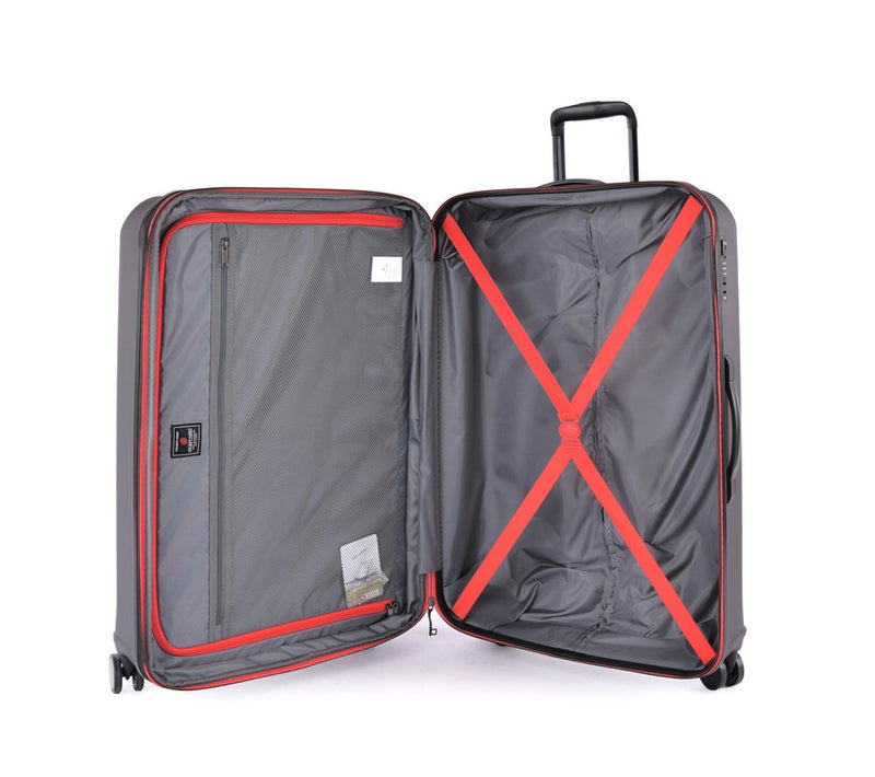 Track - 3 Piece Travel Trolley Bag Set Black - Image 1