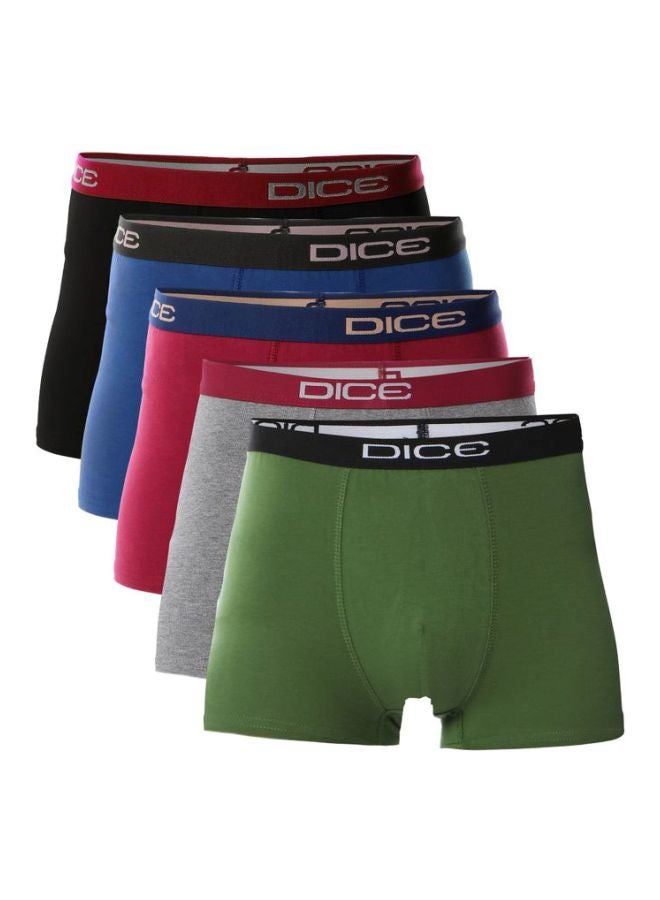 DICE - 5-Piece Boxer Briefs Green/Grey/Black - Image 1